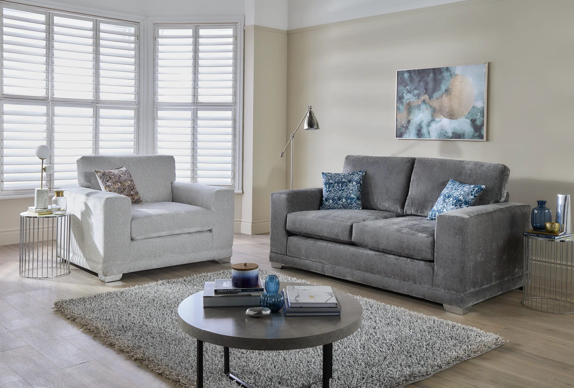 Deluxe 3 seater and 2 seater sofa set
